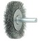 Weiler 2" Stem-Mounted Crimped Wire Radial Wheel, .008" Steel Fill, 1/4" Stem 17955 - alternate 1